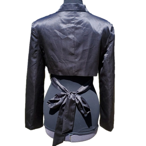 Streetwear Society Black Satin Wrap Shirt Medium - Picture 6 of 16